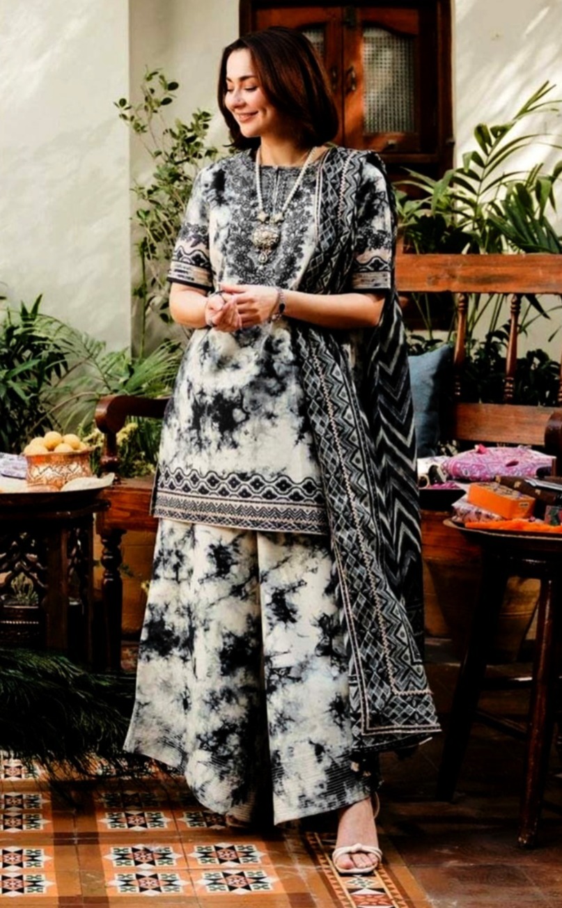 Sapphire White Digital Printed Lawn Collection Replica